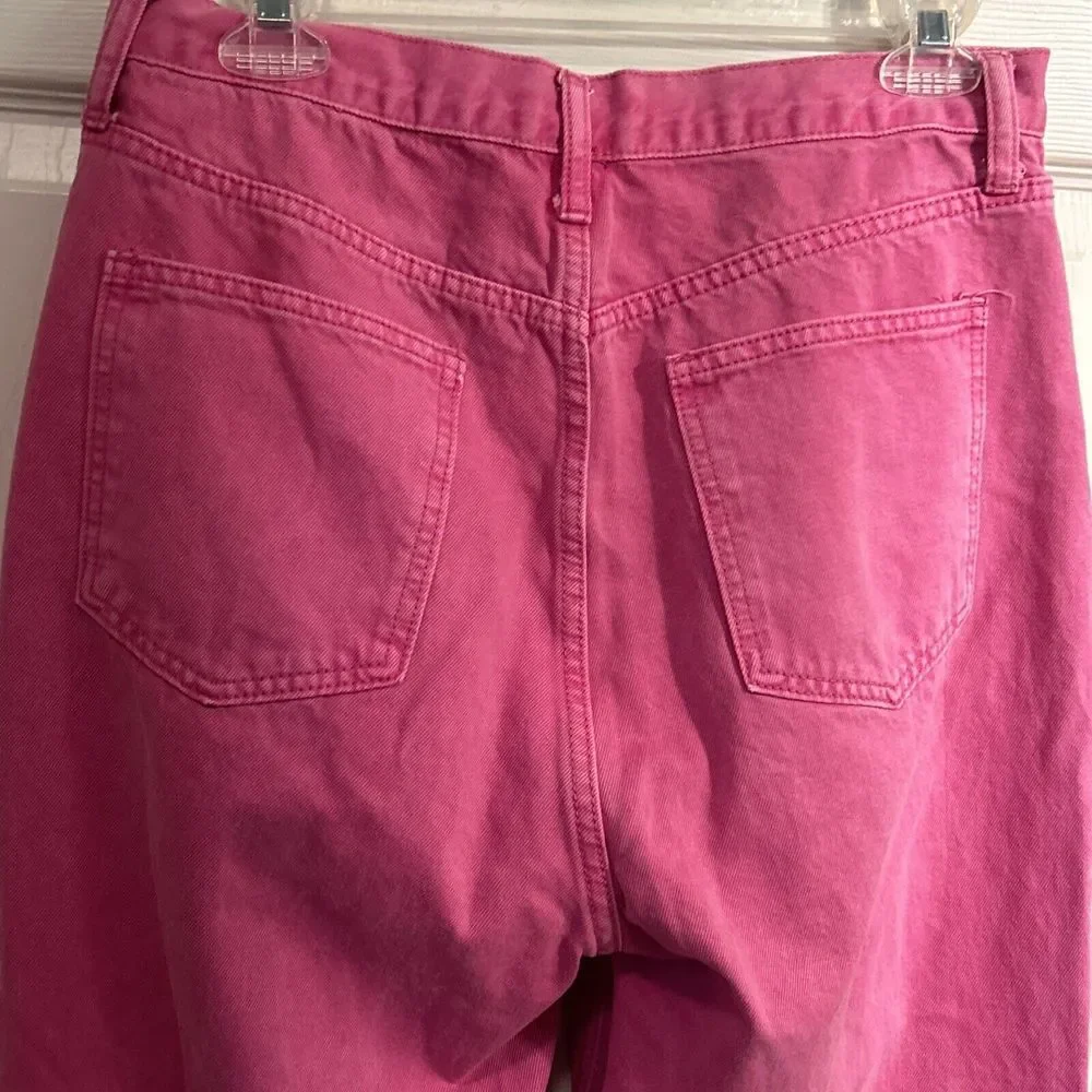 Fashion Nova‎ Pink Jeans Size 7 Button Fly Relaxed Fit - Picture 6 of 6